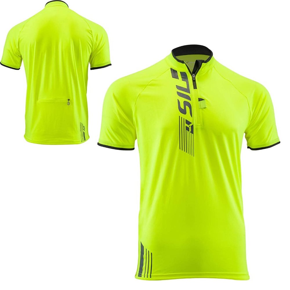 **LAST ONE** SILVINI Mens TURANO Cycling Jersey Shirt Neon Yellow
